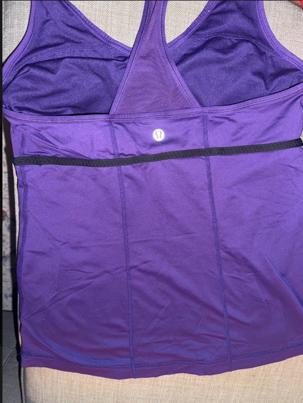 lululemon athletica Purple Racerback Tank with Contrast Trim